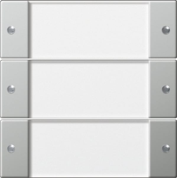 GIRA - Wippenset 3f Beschriftungsfeld System 55 Klar/Edelstahl