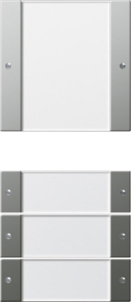 GIRA - Wippenset 4f (1+3) Beschriftungsfeld System 55 Klar/Edelstahl