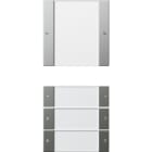 GIRA - Wippenset 4f (1+3) Beschriftungsfeld System 55 Klar/Edelstahl
