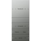 GIRA - Wippenset 4f (1+3) beschr. System 55 Edelstahl