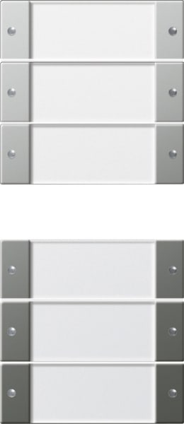 GIRA - Wippenset 6f (3+3) Beschriftungsfeld System 55 Klar/Edelstahl