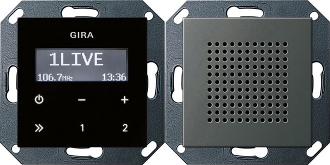 GIRA - UP-Radio RDS Lautsprecher System 55 Edelstahl