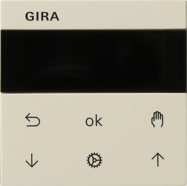GIRA - S3000 Jal.- + Schaltuhr Display System 55 Cremeweiß