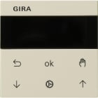 GIRA - S3000 Jal.- + Schaltuhr Display System 55 Cremeweiß