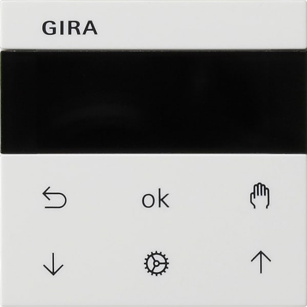 GIRA - S3000 Jal.- + Schaltuhr Display System 55 Reinweiß