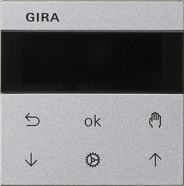 GIRA - S3000 Jal.- + Schaltuhr Display System 55 F Alu