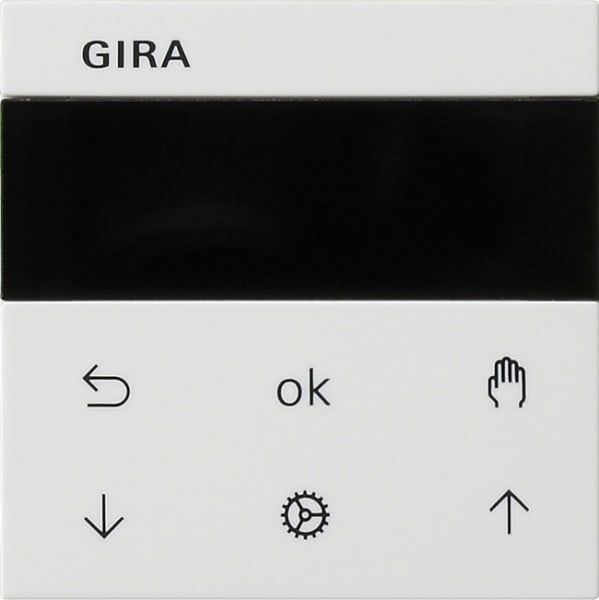 GIRA - S3000 Jal.- + Schaltuhr Display System 55 Reinweiß m
