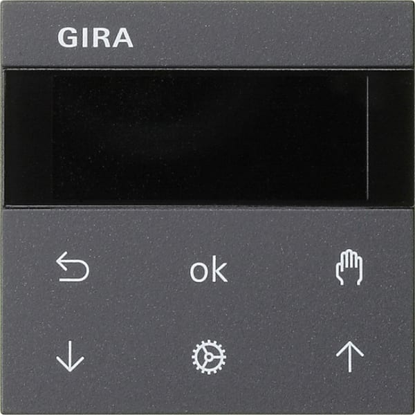 GIRA - S3000 Jal.- + Schaltuhr Display System 55 Anthrazit