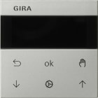 GIRA - S3000 Jal.- + Schaltuhr Display System 55 Edelstahl(lack.)