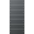 GIRA - Wippenset 6f (3+3) System 55 Anthrazit (lackiert)