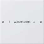 GIRA - Wippenset 1f beschr. System 55 Reinweiß(lack.)