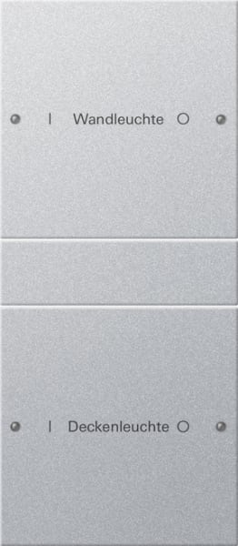 GIRA - Wippenset 2f (1+1) beschr. System 55 F Alu(lack.)