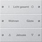 GIRA - Wippenset 3f beschr. System 55 F Alu(lack.)