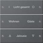 GIRA - Wippenset 3f beschr. System 55 Anthrazit(lack.)