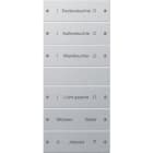 GIRA - Wippenset 6f (3+3) beschr. System 55 F Alu(lack.)