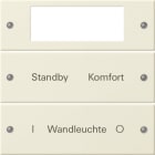 GIRA - Wippenset 2f Plus beschr. System 55 Cremeweiß(lack.)