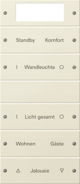 GIRA - Wippenset 5f Plus (2+3) beschr. System 55 Cremeweiß(lack.)