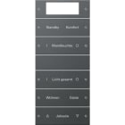 GIRA - Wippenset 5f Plus (2+3) beschr. System 55 Anthrazit(lack.)