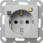GIRA - FI-Schutzsteckd. 30 mA SH System 55 F Alu