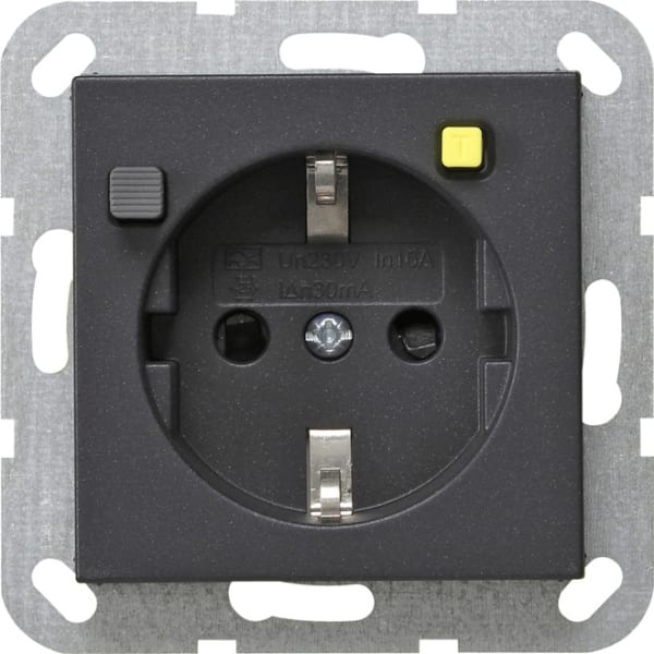 GIRA - FI-Schutzsteckd. 30 mA SH System 55 Anthrazit