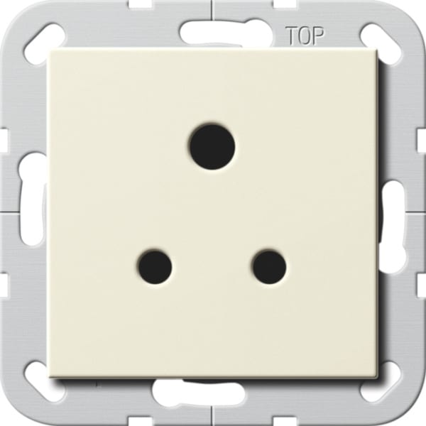 GIRA - Steckd. BS Round Pin 5 A SH System 55 Cremeweiß