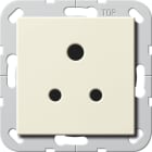 GIRA - Steckd. BS Round Pin 5 A SH System 55 Cremeweiß