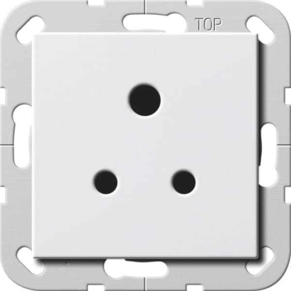 GIRA - Steckd. BS Round Pin 5 A SH System 55 Reinweiß