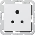 GIRA - Steckd. BS Round Pin 5 A SH System 55 Reinweiß