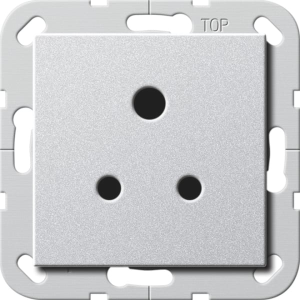 GIRA - Steckd. BS Round Pin 5 A SH System 55 F Alu
