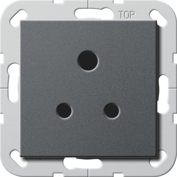 GIRA - Steckd. BS Round Pin 5 A SH System 55 Anthrazit