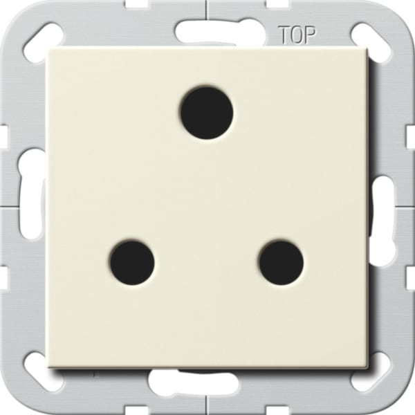 GIRA - Steckd. BS Round Pin 15 A SH System 55 Cremeweiß