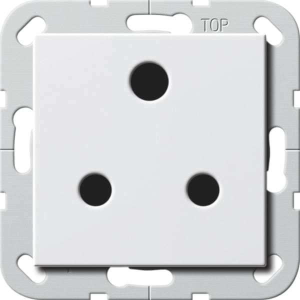 GIRA - Steckd. BS Round Pin 15 A SH System 55 Reinweiß