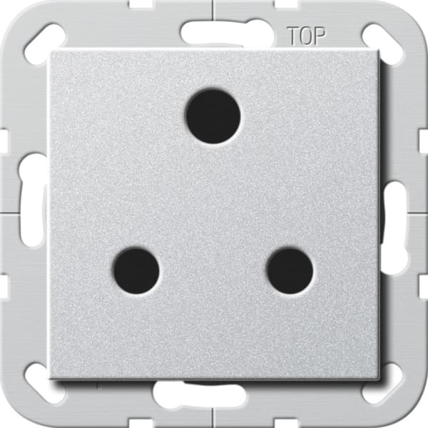 GIRA - Steckd. BS Round Pin 15 A SH System 55 F Alu
