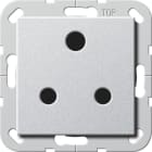 GIRA - Steckd. BS Round Pin 15 A SH System 55 F Alu