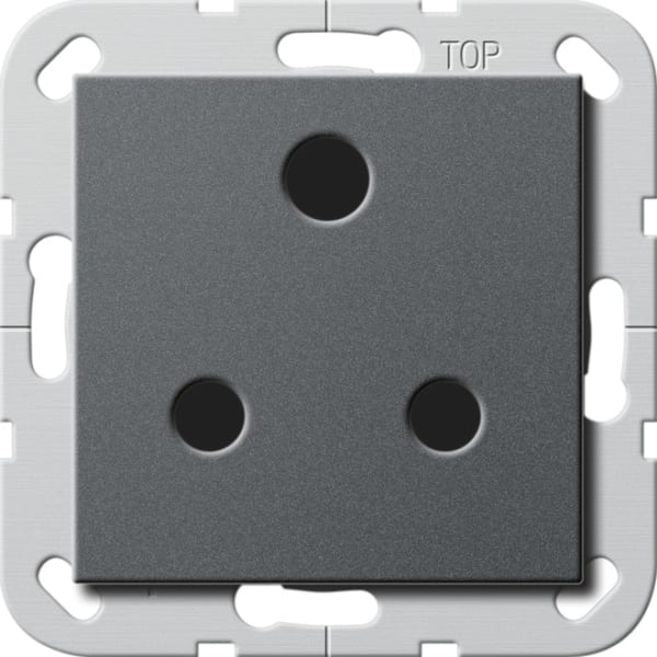 GIRA - Steckd. BS Round Pin 15 A SH System 55 Anthrazit