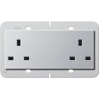 GIRA - 2f-Steckd. BS 13 A SH System 55 BS 80 F Alu