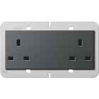 GIRA - 2f-Steckd. BS 13 A SH System 55 BS 80 Anthrazit