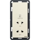 GIRA - Rasiersteckd. 115 - 230 V System 55 Cremeweiß