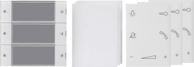 GIRA - Wippenset 3f Wohnungsstation System 55 Klar