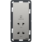 GIRA - Rasiersteckd. 115 - 230 V System 55 Edelstahl(lack.)