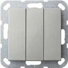 GIRA - Wippschalter BS 3f AusWe System 55 Edelstahl(lack.)
