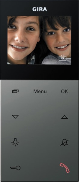 GIRA - Wohnungsstation Video AP Plus System 55 Edelstahl(lack.)