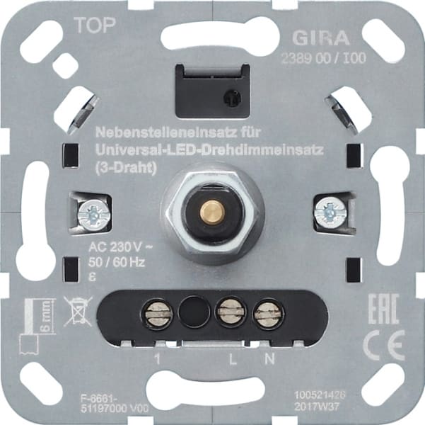 GIRA - S3000 Dreh-Nebenst.eins. 3-Dr Einsatz