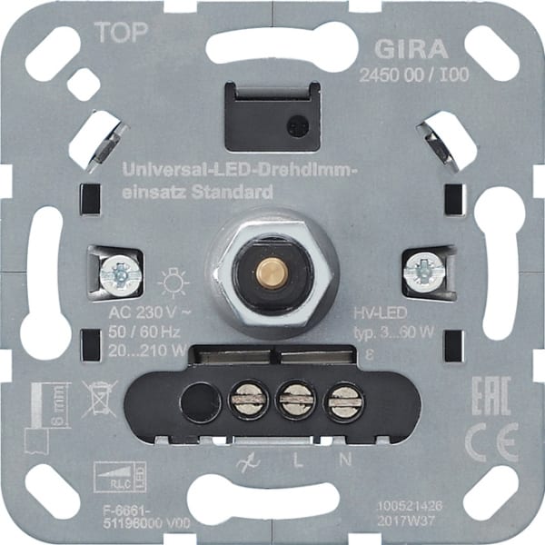 GIRA - S3000 Uni-LED-Drehdimmeins. Standard Einsatz