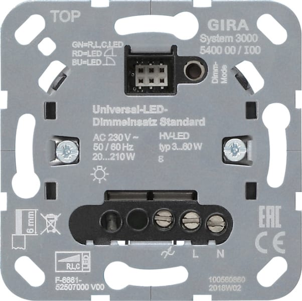 GIRA - S3000 Uni-LED-Dimmeins. Standard Einsatz