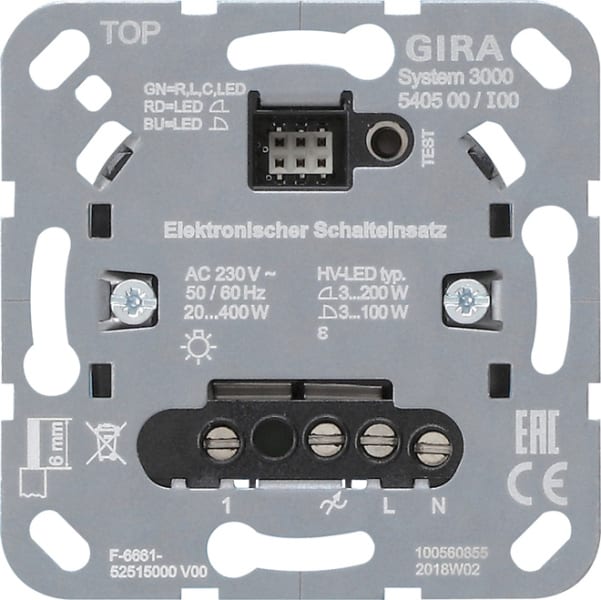 GIRA - S3000 elektr. Schalteins. Einsatz