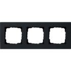 GIRA - Abdeckrahmen 3f flach Gira E2 Schwarz m