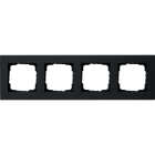 GIRA - Abdeckrahmen 4f flach Gira E2 Schwarz m