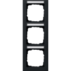 GIRA - Abdeckrahmen 3f senkr. BSF Gira E2 Schwarz m