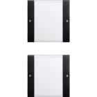 GIRA - Wippenset 2f (1+1) Beschriftungsfeld System 55 Klar/Schwarz matt
